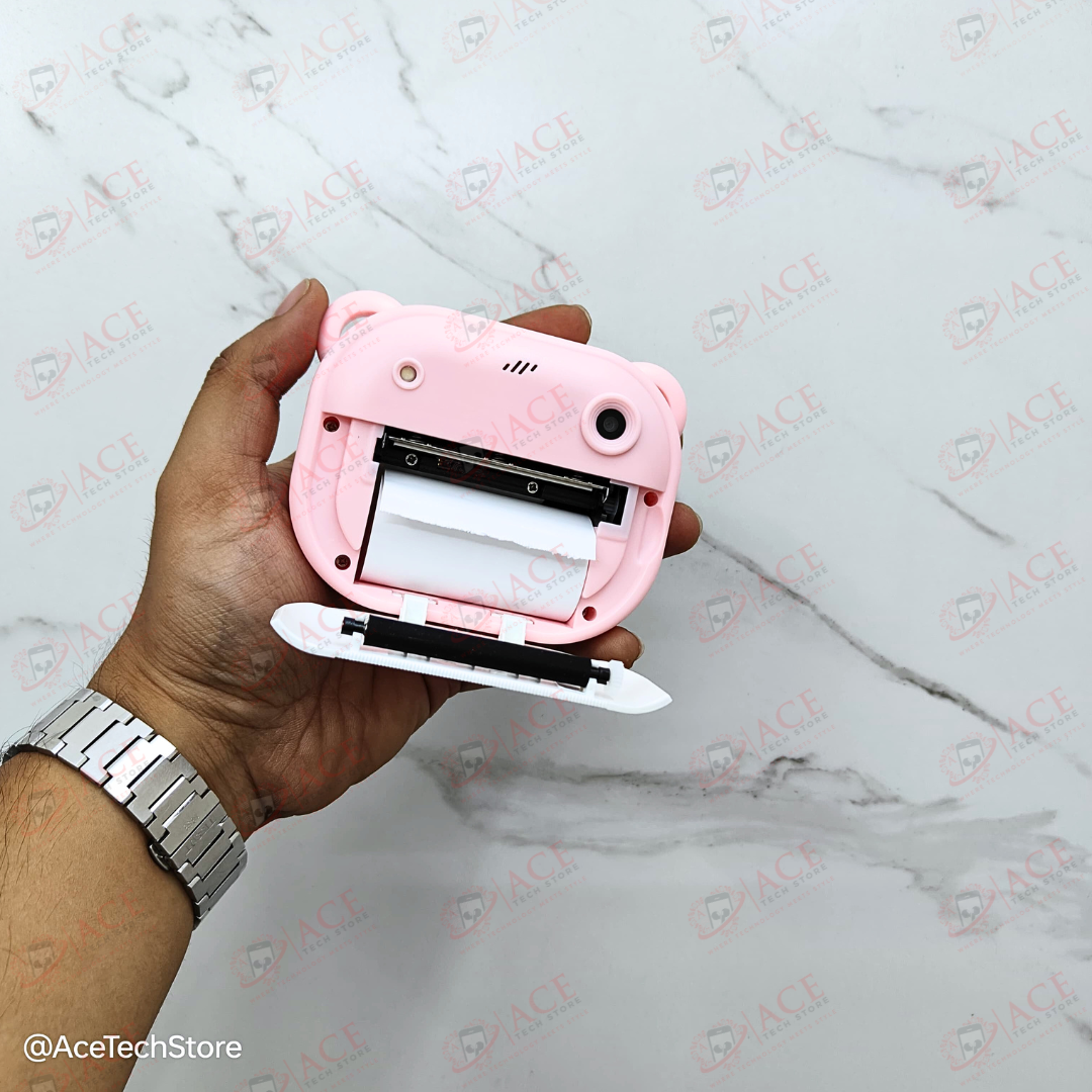 Dual Camera Instant Thermal Printer — Click & Print Photos Instantly | Free Extra Roller