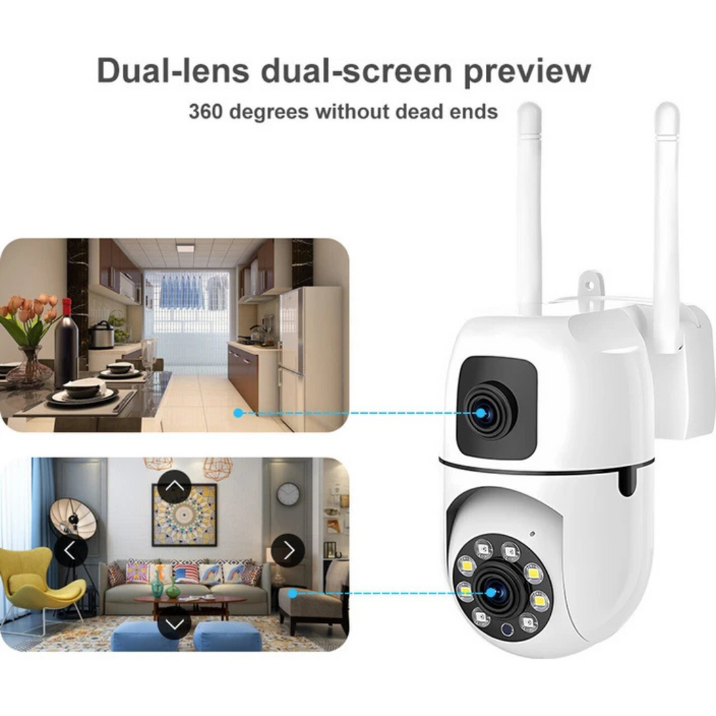 WiFi CCTV Camera with Dual Lens, PTZ, Night Vision & App Control | Best Home Security Camera India