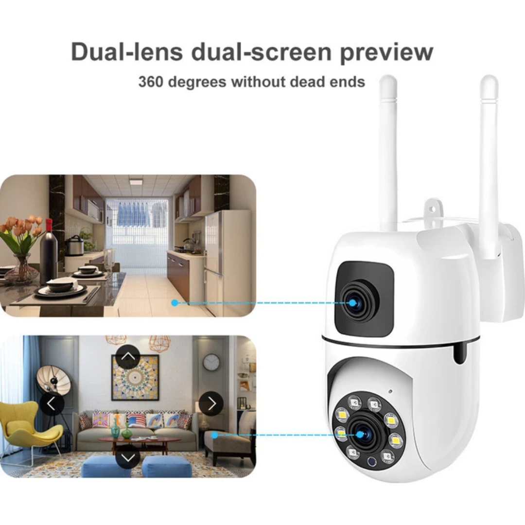 WiFi CCTV Camera with Dual Lens, PTZ, Night Vision & App Control | Best Home Security Camera India