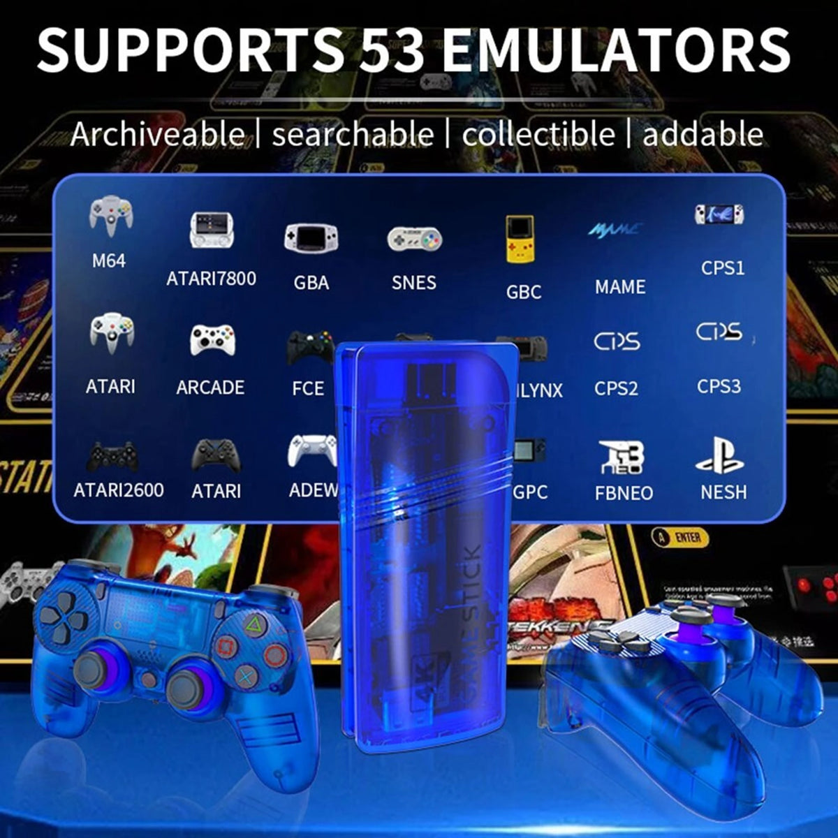 M64 Mini Gamestick with Transparent Controllers & 25000+ Games | Most Unique Budget Gaming Console India