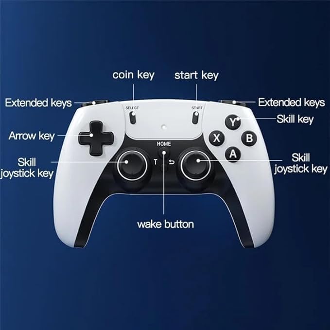 M22 V2.0 Gamestick with 25000+ Games, PSP Classics & PS5 Inspired White Controllers | Best Gaming Console Under ₹3000