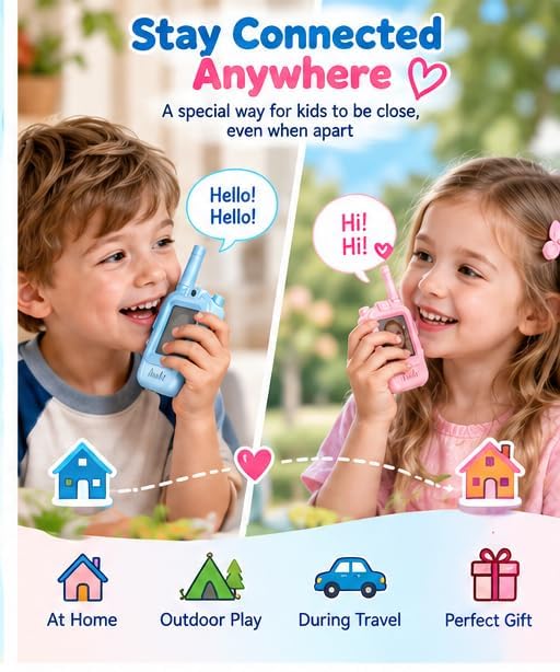 Video Calling Walkie Talkie for Kids with 100 Metre Range & Direct Connect | Best Kids Walkie Talkie India