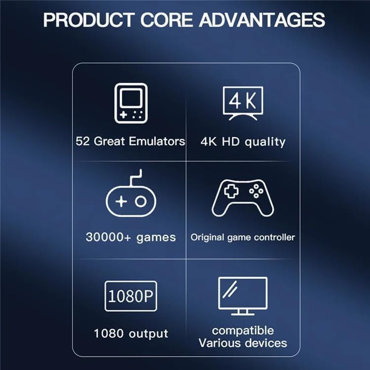 M22 V2.0 Gamestick with 25000+ Games, PSP Classics & PS5 Inspired White Controllers | Best Gaming Console Under ₹3000