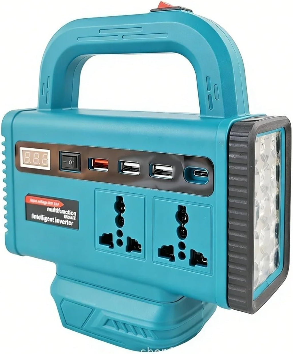 Multifunction Portable Inverter with 14.8V Battery, Universal Sockets, USB Ports & LED Torch | Best Portable Power Station India
