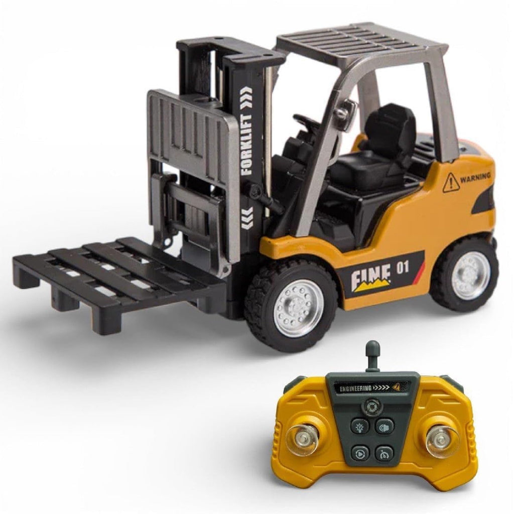 1:24 RC Forklift Toy for Kids, 2 in 1 Lift Fork & Hook Dual Modes