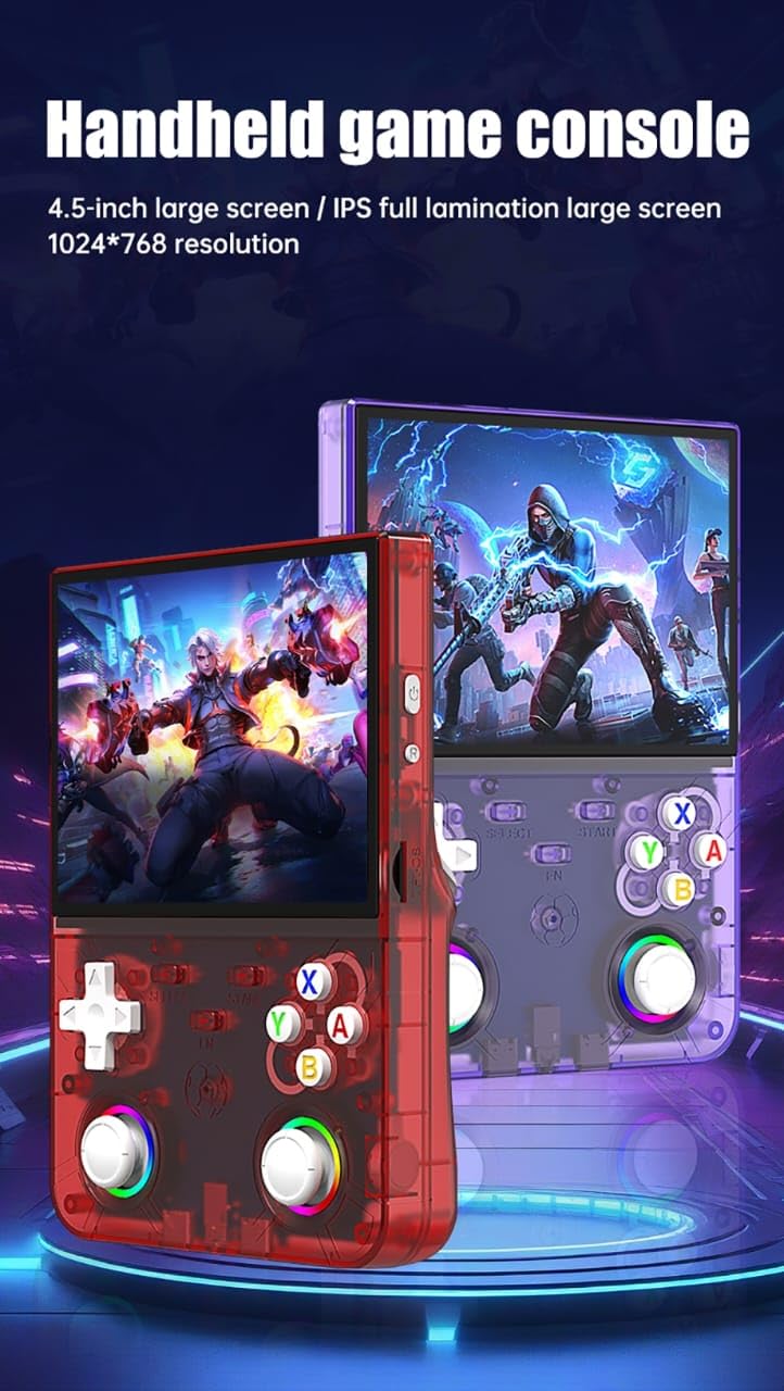 R36 Ultra X Handheld Console with 4.5 Inch Crisp Display & 20000+ Games | Best Display Handheld India