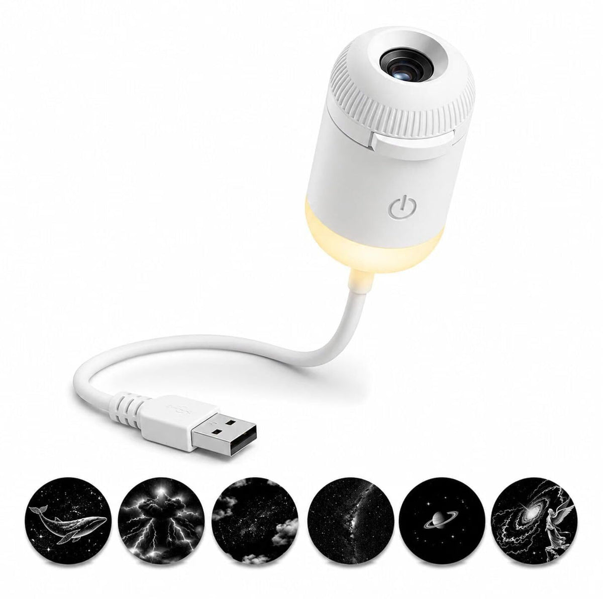 USB Galaxy Star Projector with 6 Slides, 360° Projection & Night Light | Best Room Decor Projector India