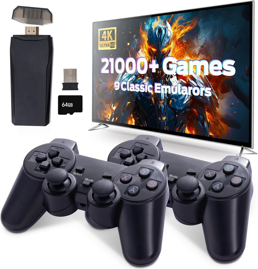 AT15 Retro Gamestick with 21000+ Games & Dual Wireless Controllers | Best Retro Gaming Console India