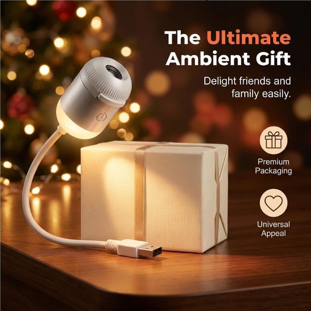 USB Galaxy Star Projector with 6 Slides, 360° Projection & Night Light | Best Room Decor Projector India