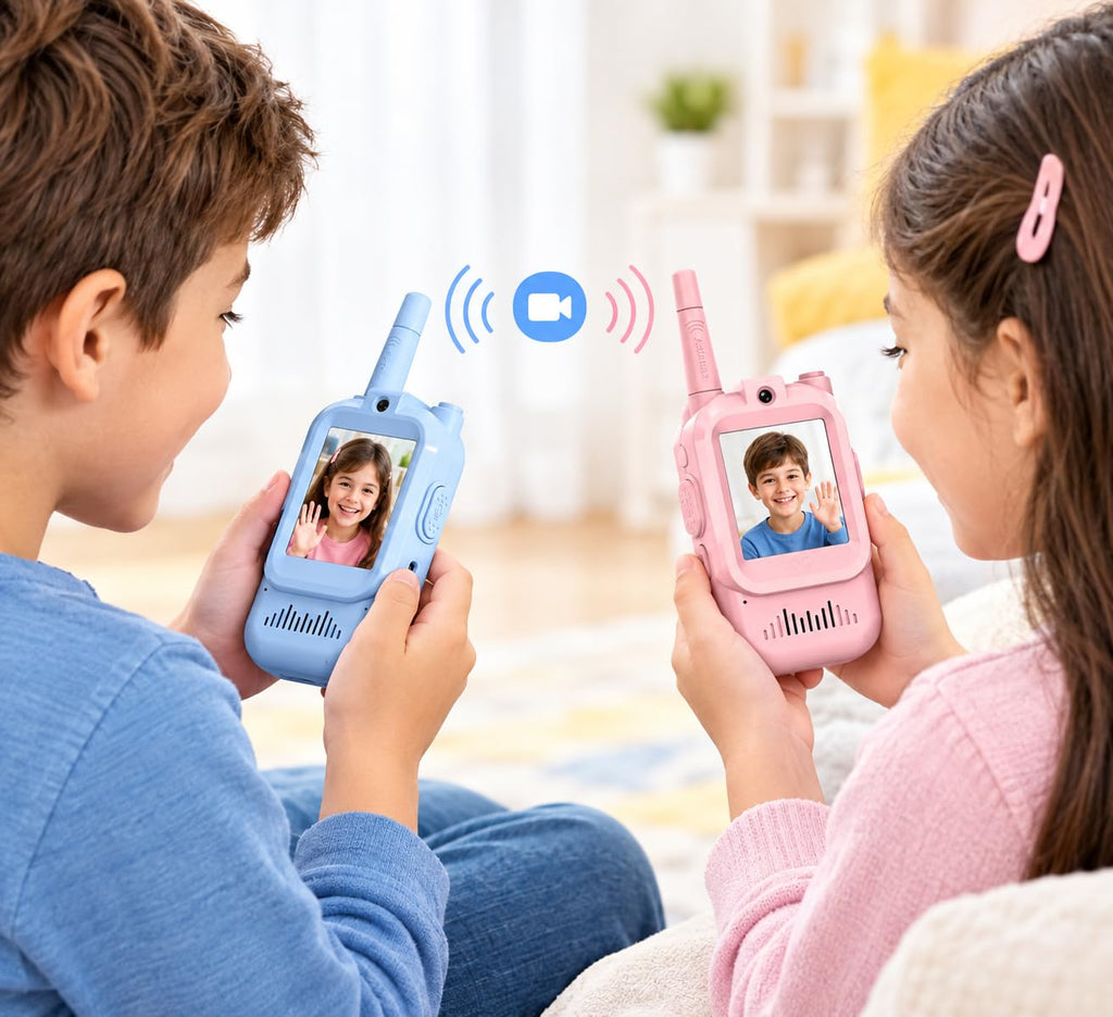 Video Calling Walkie Talkie for Kids with 100 Metre Range & Direct Connect | Best Kids Walkie Talkie India