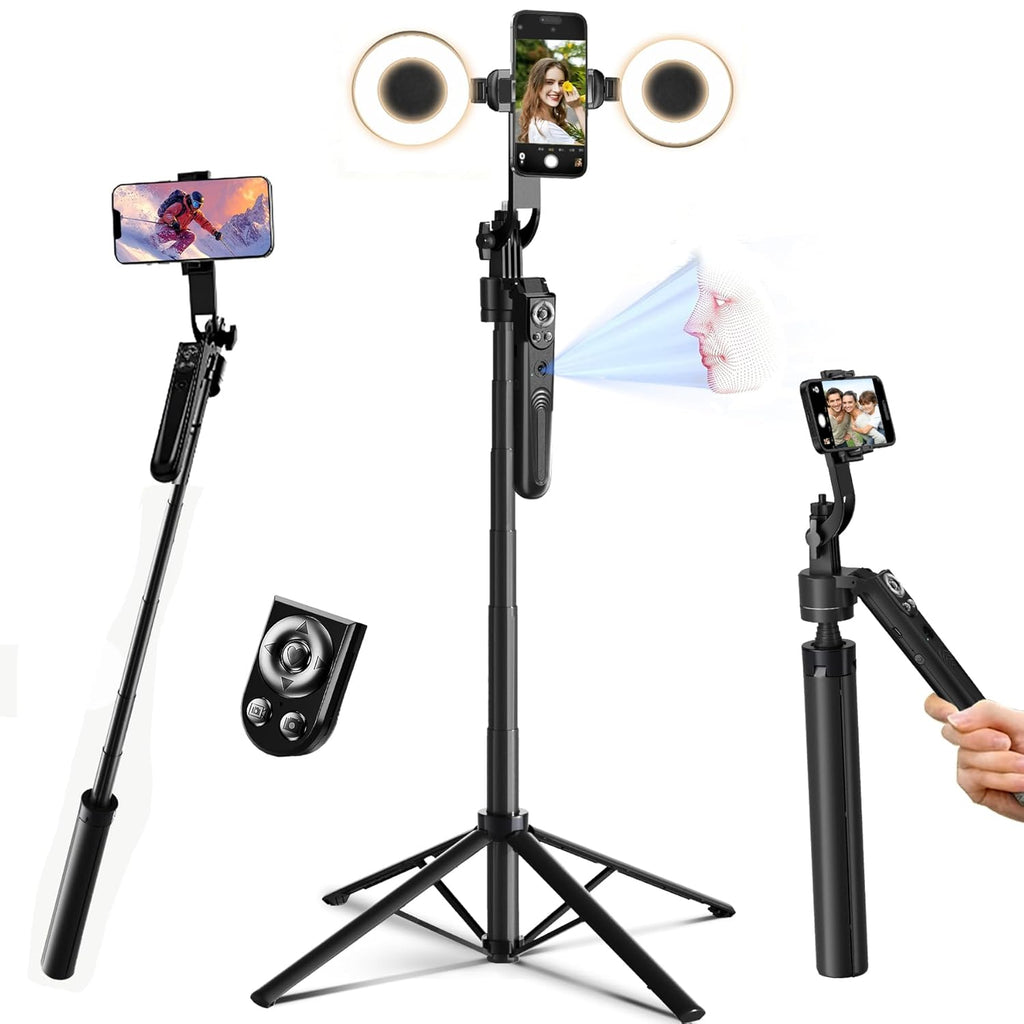 Ring Light Selfie Stick with Expandable Tripod & Bluetooth Remote | Best Ring Light Selfie Stick India