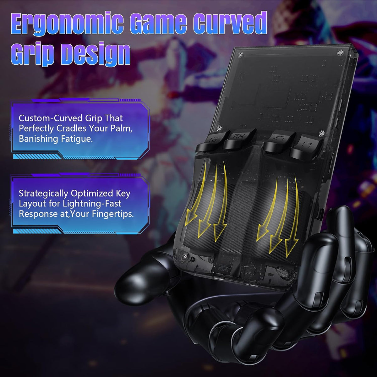 R36 Max Handheld Gaming Console with 4 Inch Display, Protective Case & 20000+ Games | Best Handheld Under ₹4000