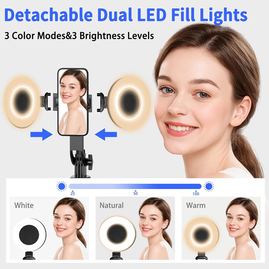 Ring Light Selfie Stick with Expandable Tripod & Bluetooth Remote | Best Ring Light Selfie Stick India