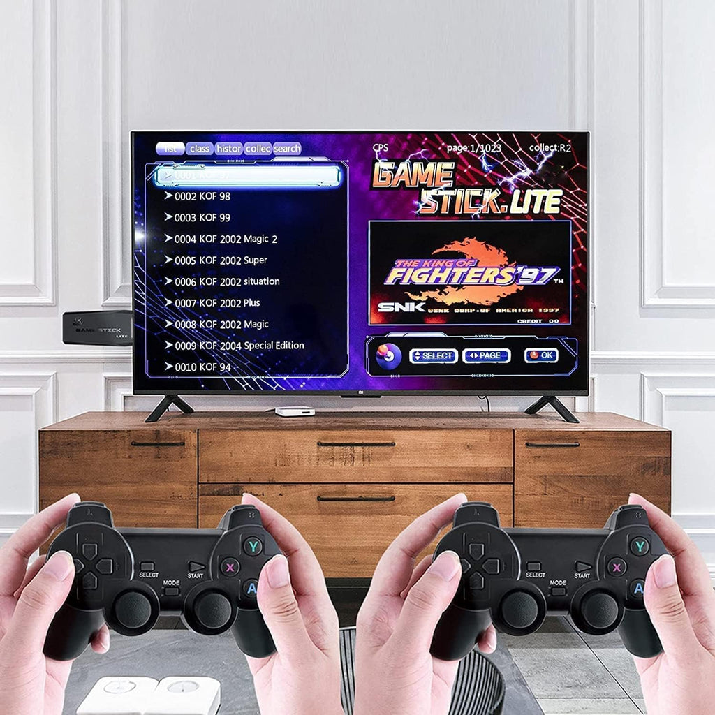 AT15 Retro Gamestick with 21000+ Games & Dual Wireless Controllers | Best Retro Gaming Console India