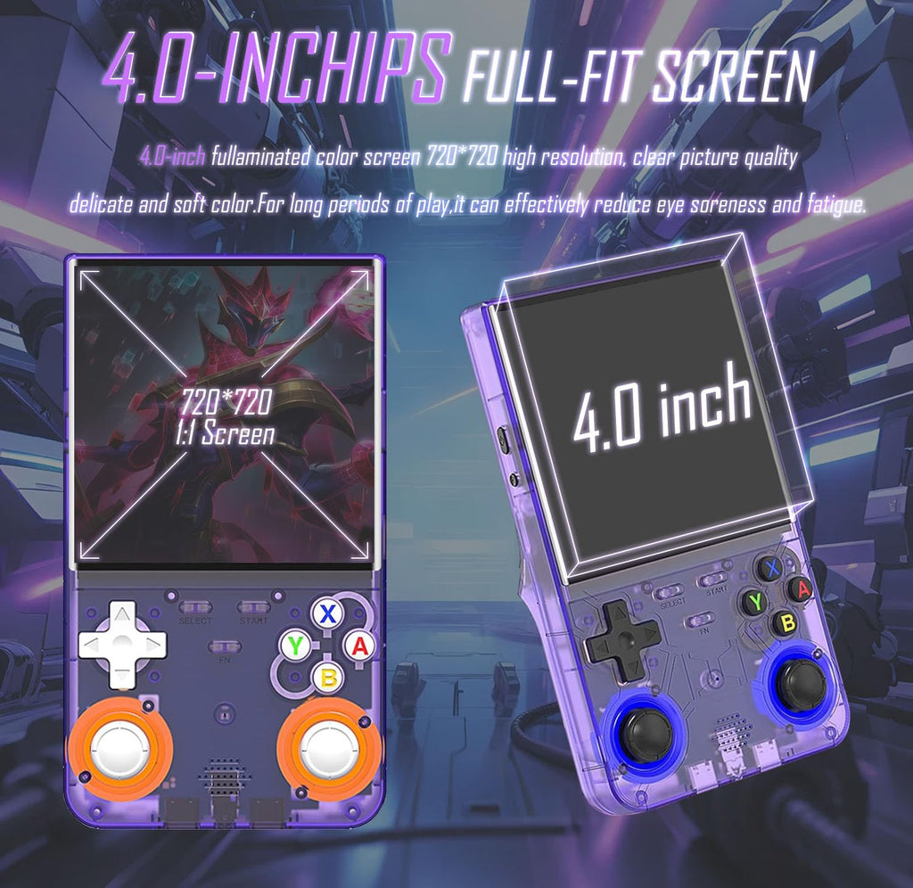 R36 Ultra Handheld Console with RGB Joysticks, 4 Inch Display & 20000+ Games | Best RGB Handheld India
