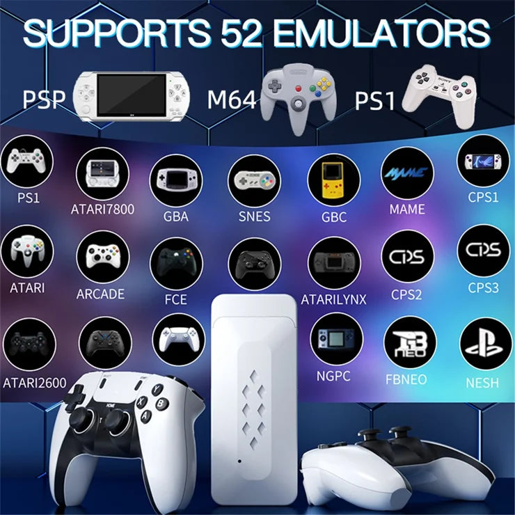 M22 V2.0 Gamestick with 25000+ Games, PSP Classics & PS5 Inspired White Controllers | Best Gaming Console Under ₹3000