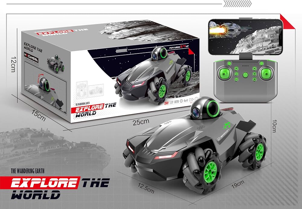 RC Camera Car with 90° Rotating Camera, WiFi App Control & Mechanical Tires | First Ever Camera RC Car India