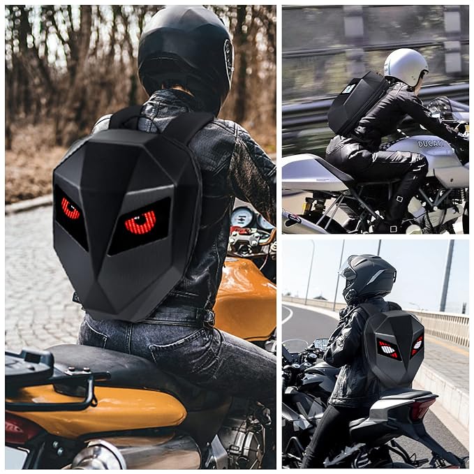 Eye Rover LED Smart Backpack with App Controlled Eyes, 19L Capacity & Helmet Storage | Most Unique Backpack India