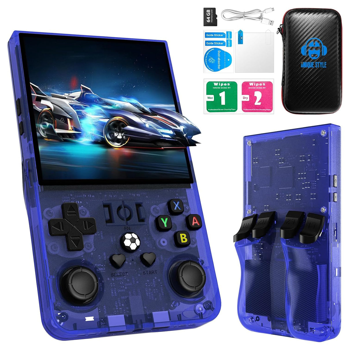 R36 Max Handheld Gaming Console with 4 Inch Display, Protective Case & 20000+ Games | Best Handheld Under ₹4000