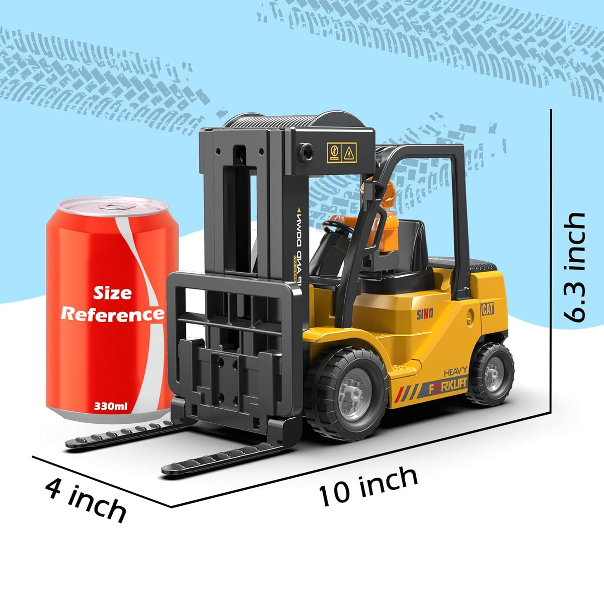 1:24 RC Forklift Toy for Kids, 2 in 1 Lift Fork & Hook Dual Modes