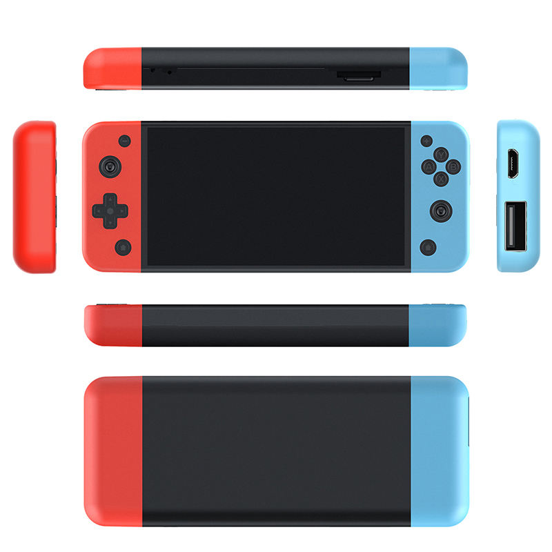 X66 Gaming Console with Red Blue Dual Color Controllers, 4K Support & 25000+ Games | Best Looking Console India