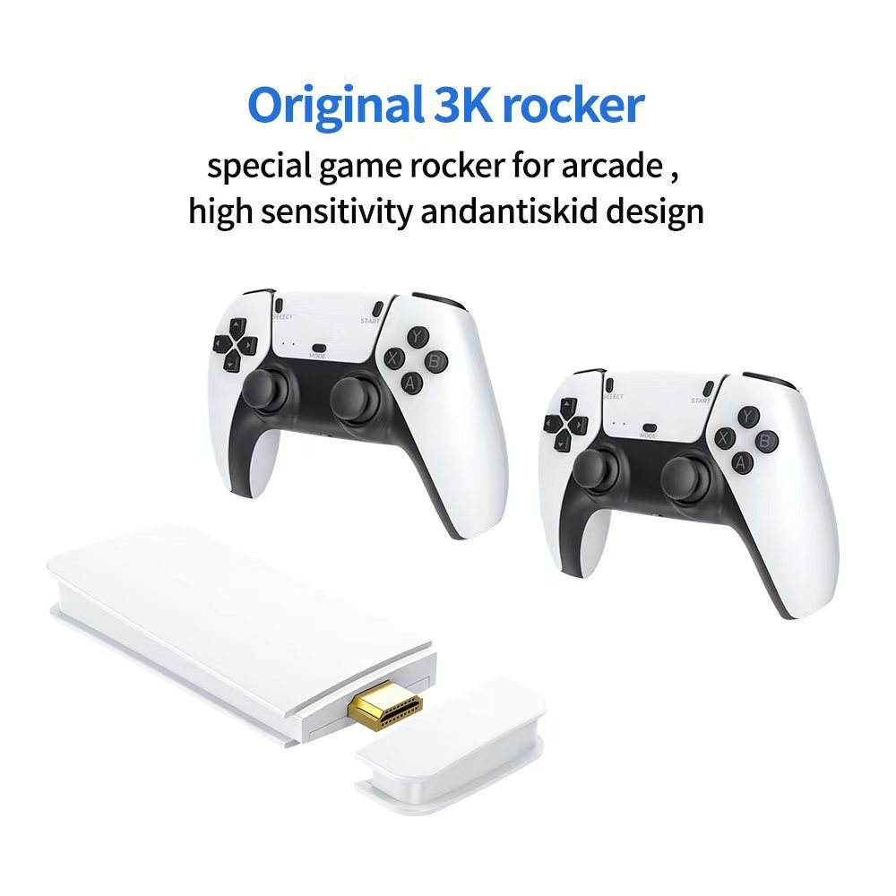 GS15 Gamestick with 21000 Games & PS5 Inspired White Controllers | Best Gaming Console Under ₹2000
