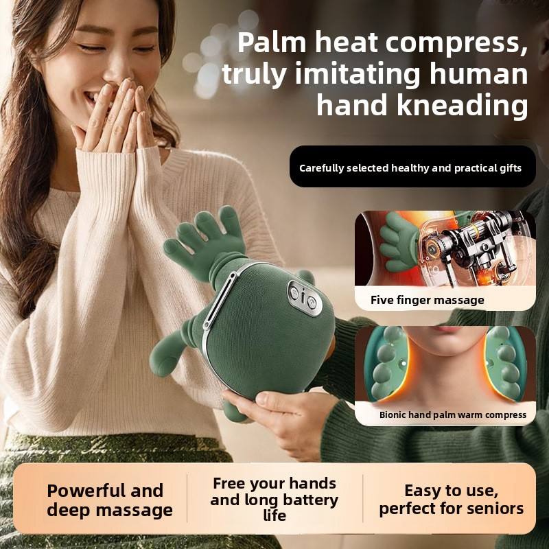 4D Shiatsu Neck & Shoulder Massager with Heat Compress & Bionic Hand Design | Best Massager India