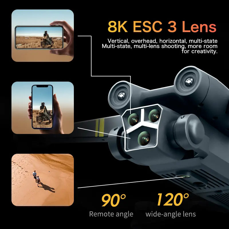M3 Max Drone with Brushless Motor & Gimbal Camera | Best Drone Under ₹2000 | AceTech Gadgets