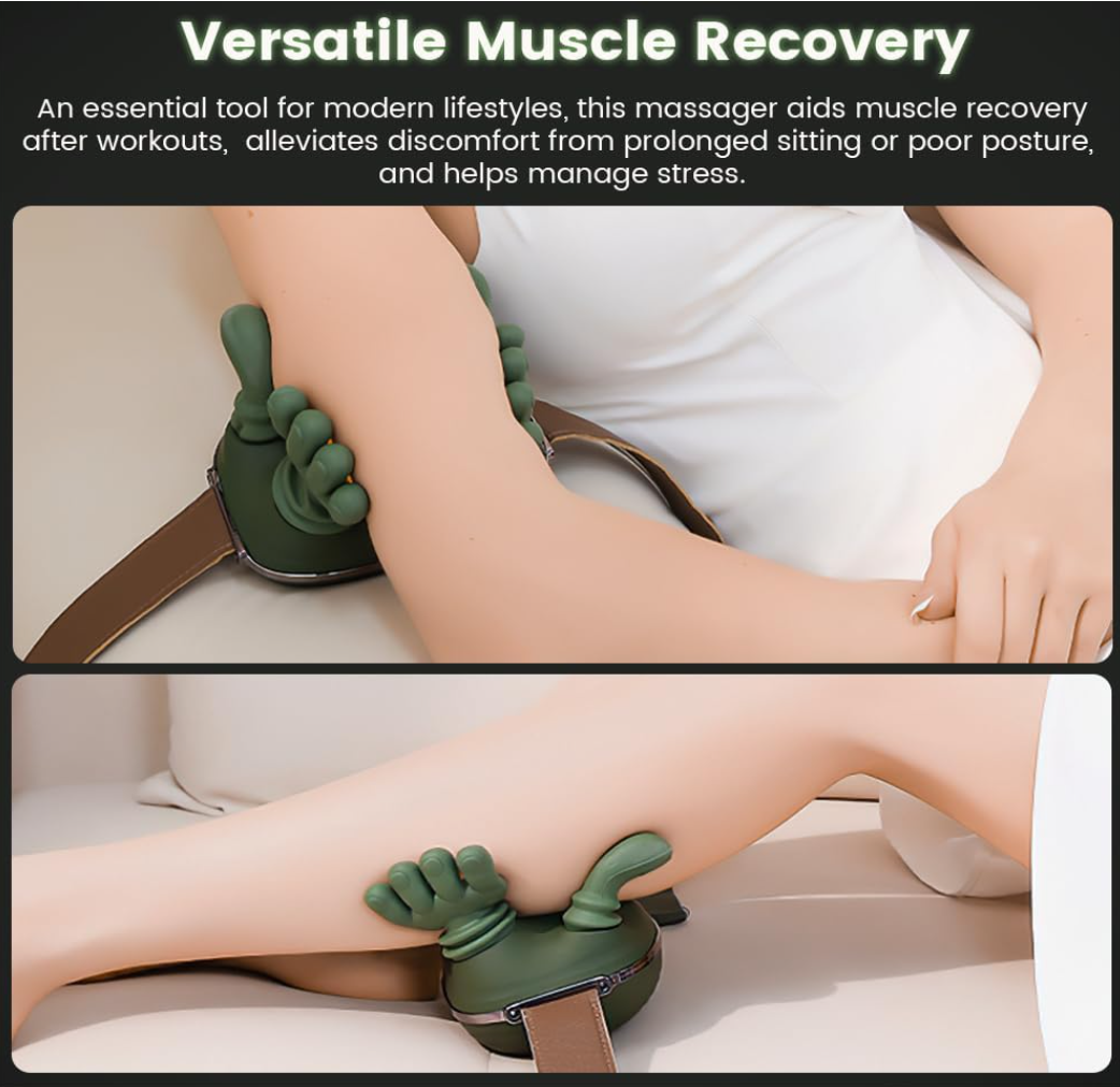 4D Shiatsu Neck & Shoulder Massager with Heat Compress & Bionic Hand Design | Best Massager India