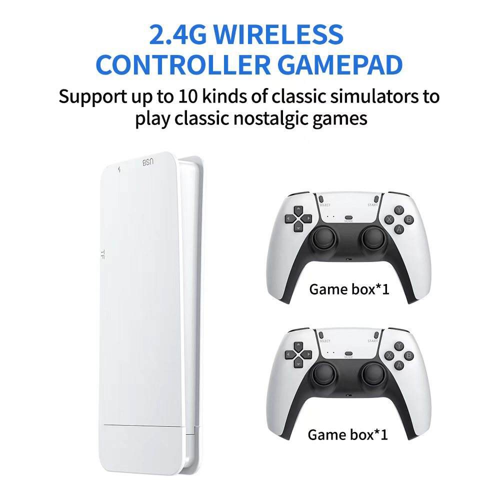 GS15 Gamestick with 21000 Games & PS5 Inspired White Controllers | Best Gaming Console Under ₹2000