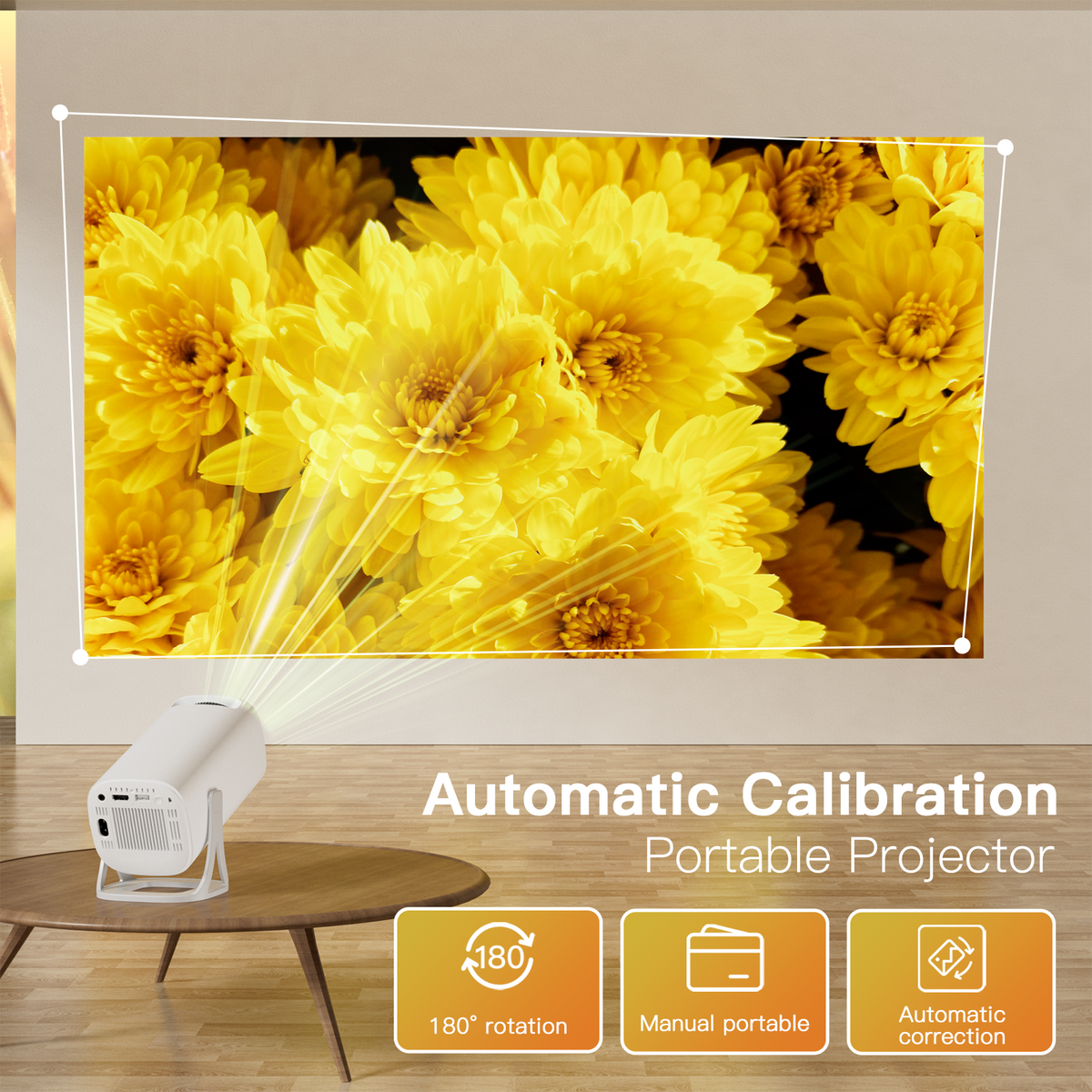 Android Smart Projector with 1440p, WiFi, Bluetooth & Built-in Streaming | Best Budget Projector India