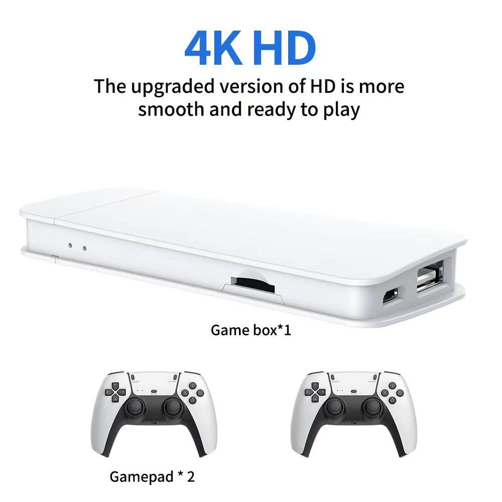 GS15 Gamestick with 21000 Games & PS5 Inspired White Controllers | Best Gaming Console Under ₹2000