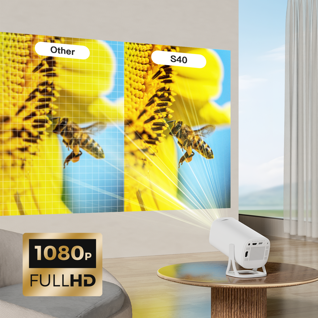Android Smart Projector with 1440p, WiFi, Bluetooth & Built-in Streaming | Best Budget Projector India