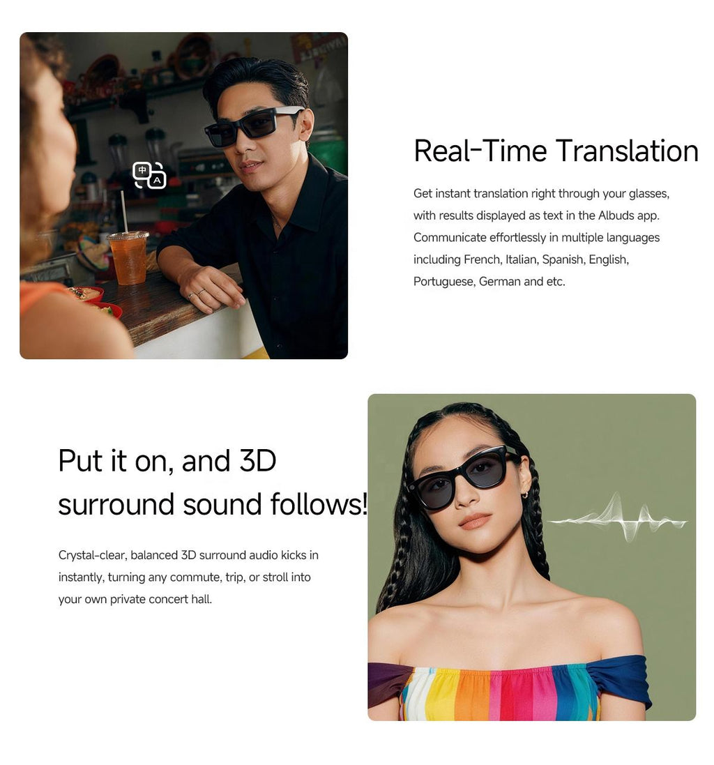AI Smart Glasses with Camera, Charging Case, Calling & Music | Ray-Ban Meta Style | Best AI Glasses India