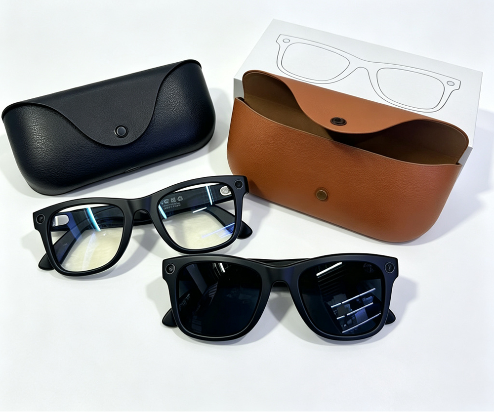 AI Smart Glasses with Camera, Charging Case, Calling & Music | Ray-Ban Meta Style | Best AI Glasses India