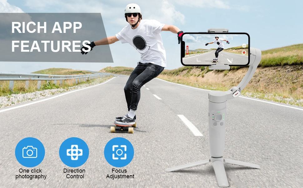 M1 3-Axis Gimbal with Active AI Face Tracking & Built-in Joystick | Best Gimbal Under ₹4000 India