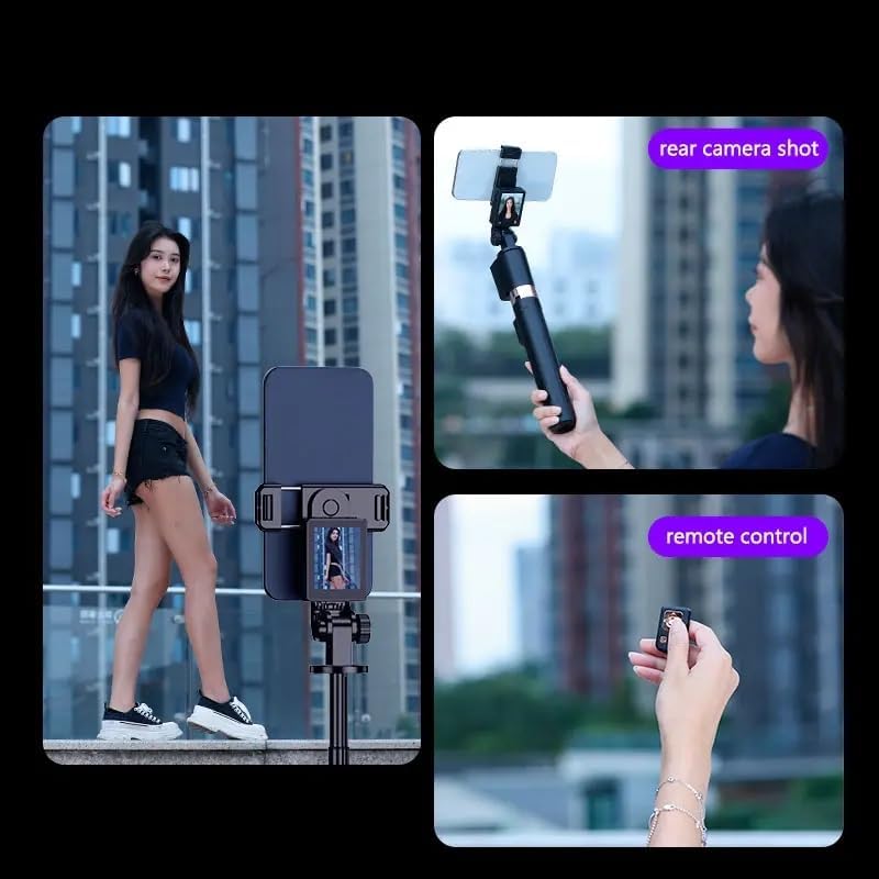 Selfie Stick with 2.5 Inch Screen Mirror & Tripod | See Yourself While Shooting | Best Selfie Stick India