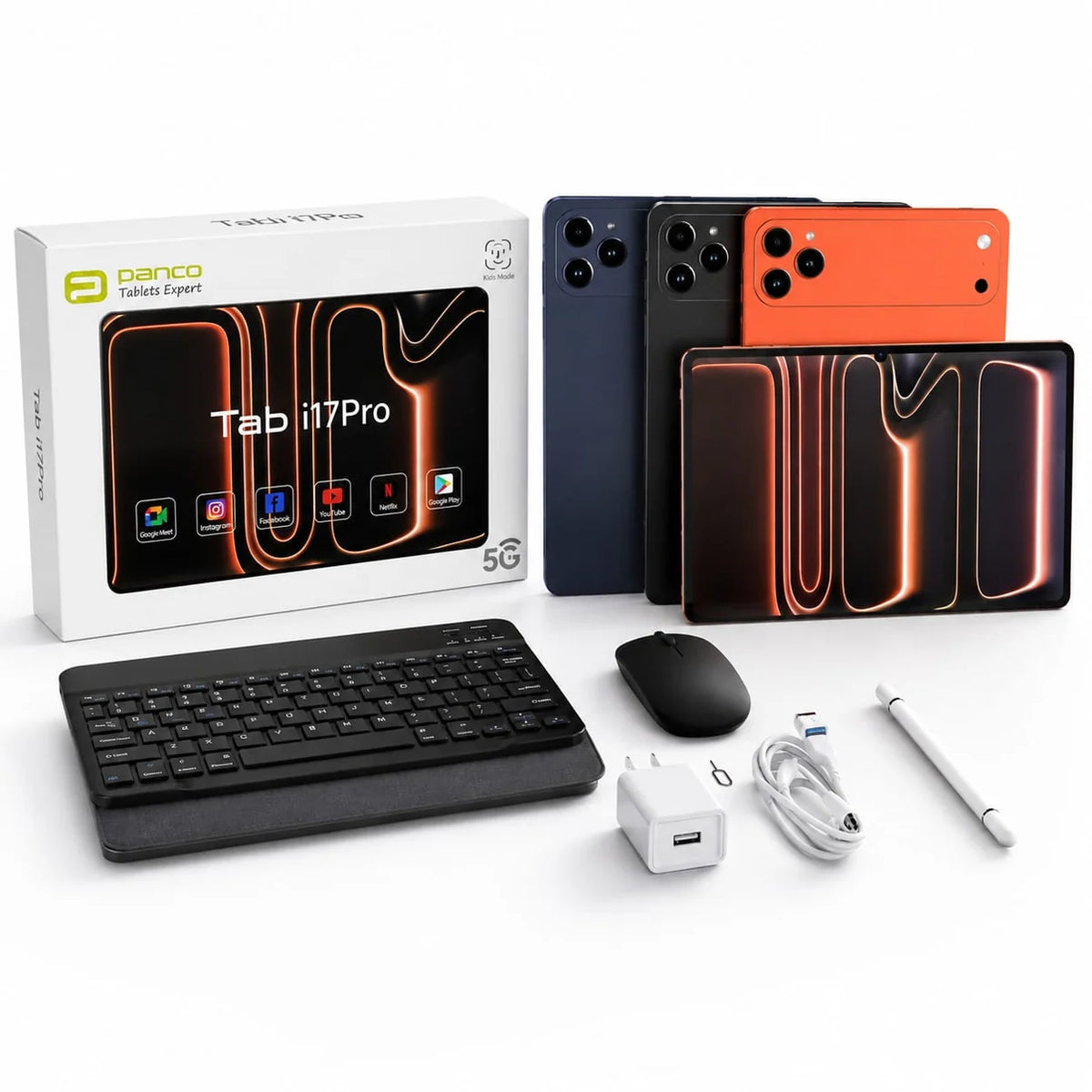Tab i17 Pro 9.5 Inch Tablet with 8GB+128GB, 5G, Dual SIM & Free Keyboard Mouse Stylus | Best Budget Tablet India