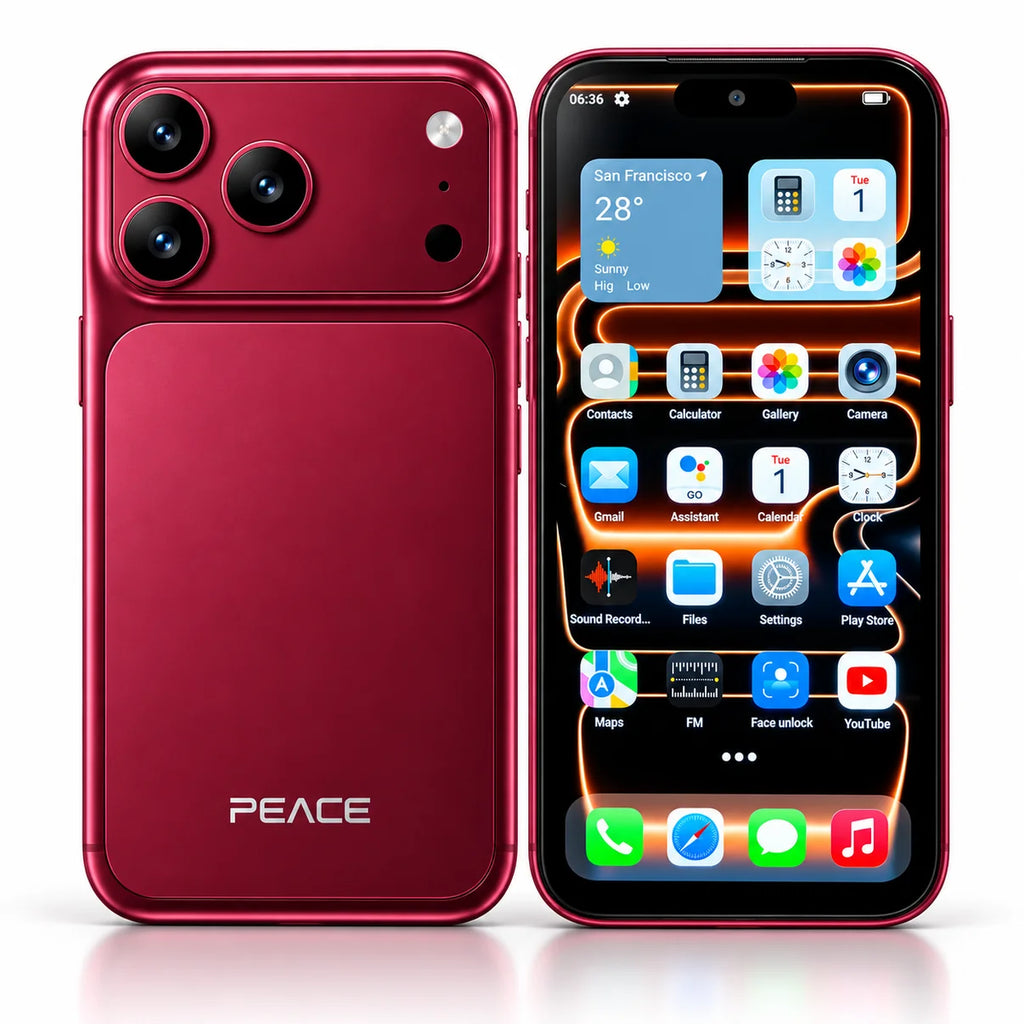 Peace i18 Pro Smartphone 4GB/6GB+128GB | iPhone Style Design, Triple Camera & 5000mAh Battery