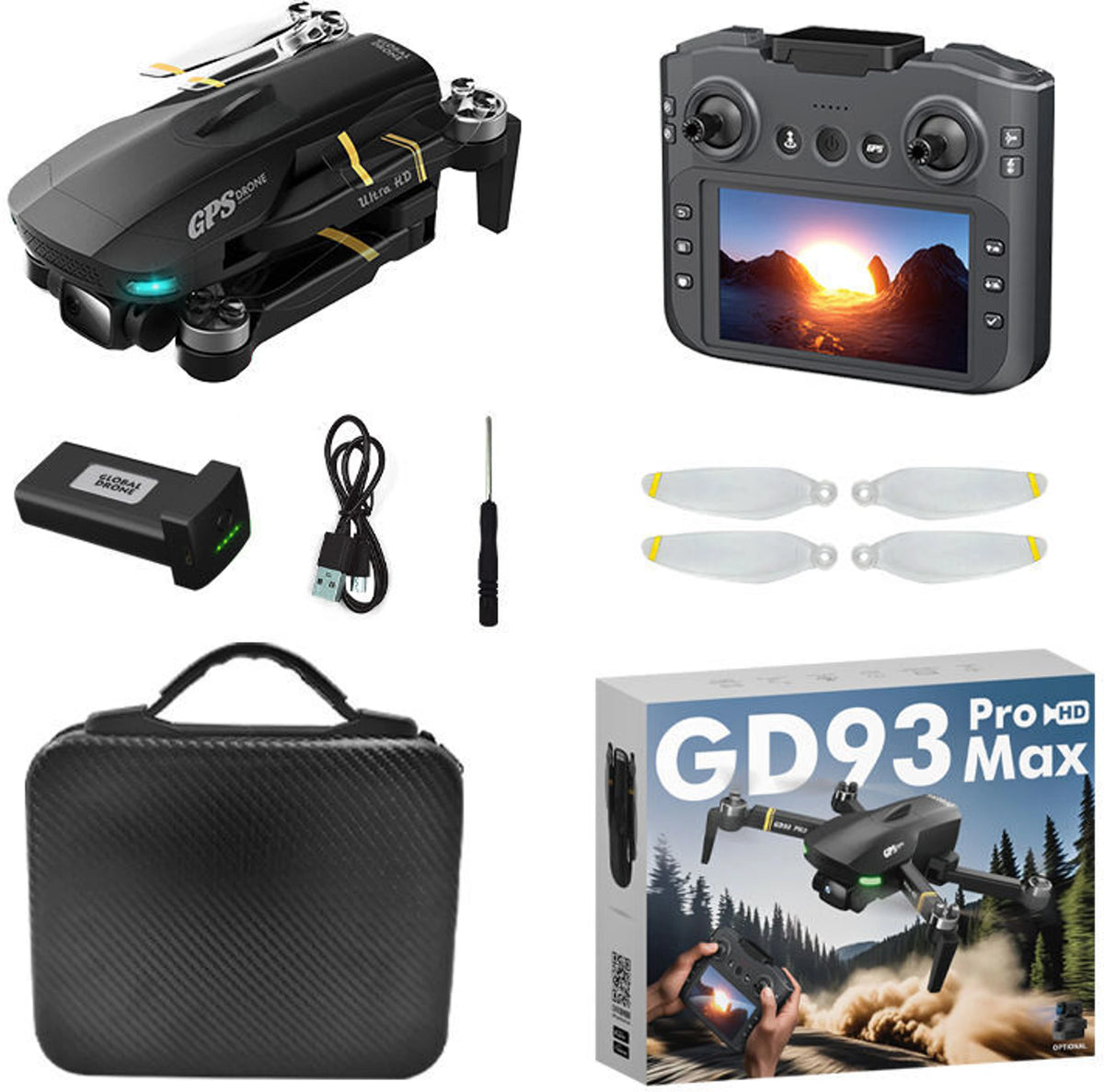 GD93 GPS Drone with Big Display Controller & Crystal Clear Camera | Best GPS Drone Under ₹10000