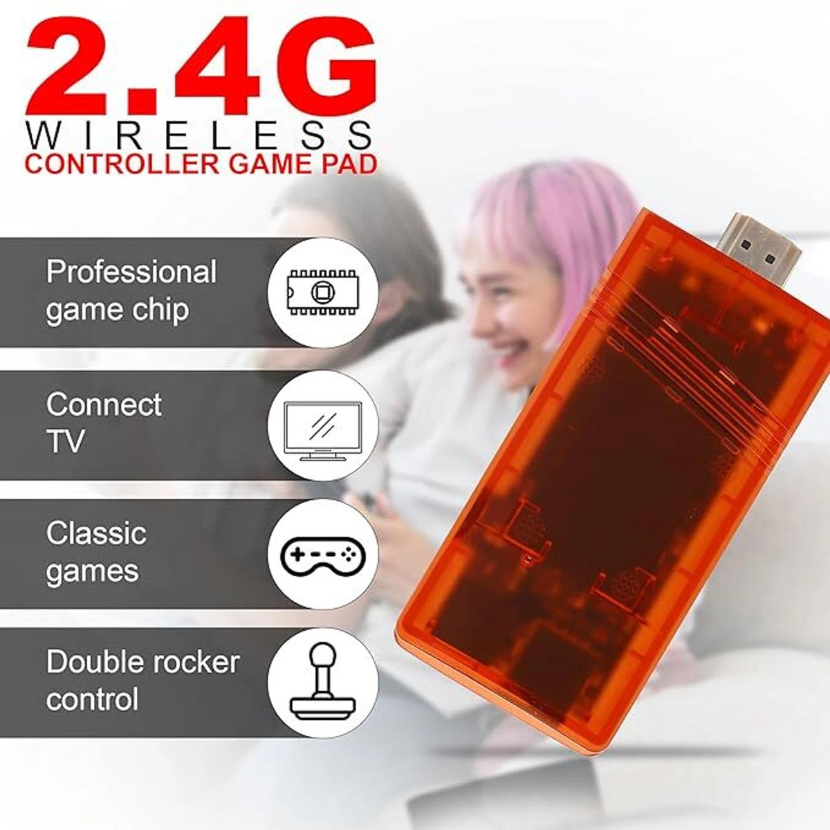 M64 Mini Gamestick with Transparent Controllers & 25000+ Games | Most Unique Budget Gaming Console India