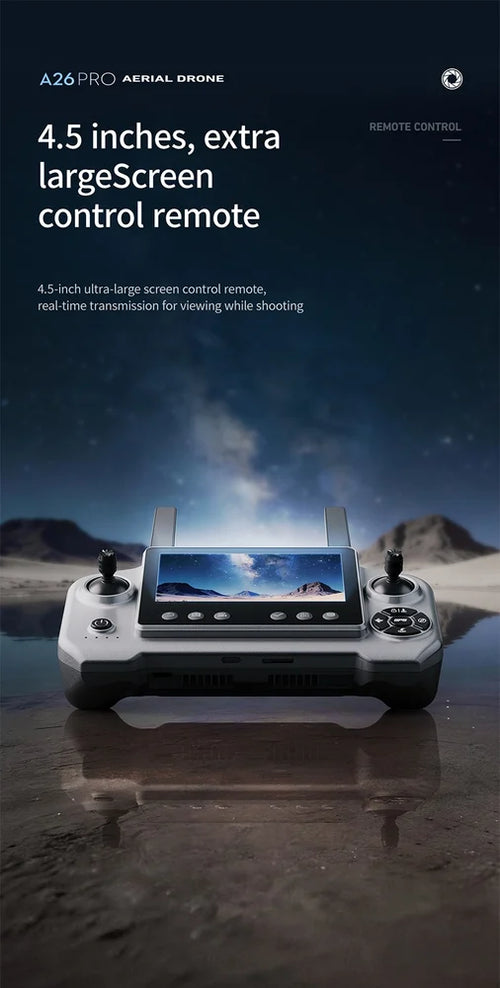 A26 Pro GPS Drone with 1080p Camera, 4.5 Inch Display & DJI Mavic 4 Pro Design | Best GPS Drone Under ₹14000